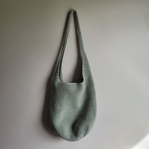 The Sak Green Crochet Shoulder Bag